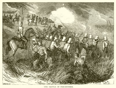Slaget ved Ferozeshah (1845) av English School