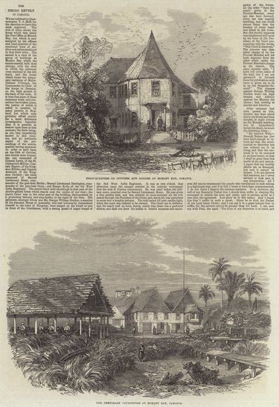 Det svarte opprøret på Jamaica (gravering) av English School