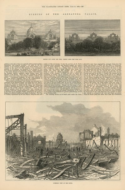 Brenningen av Alexandra Palace av English School