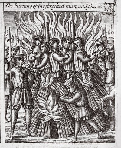 Brenningen av den nevnte mannen og fire kvinner av English School