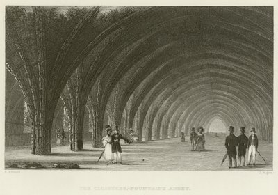Klostrene ved Fountains Abbey av English School