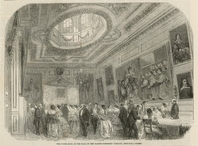 Der Gerichtssaal in der Halle der Barber-Surgeons Company, Monkwell Street, London von English School
