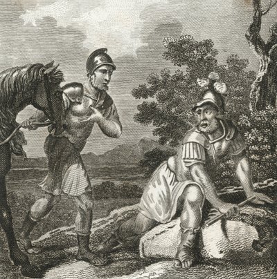 Aemilius Paulus#39; død (gravering) av English School