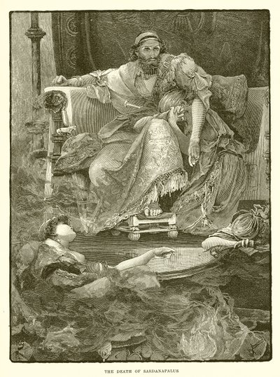 Sardanapalus død av English School