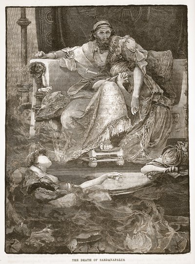 Sardanapalus død av English School