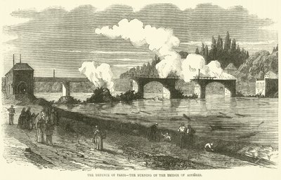 Forsvaret av Paris, brenningen av Asnieres-broen, november 1870 av English School