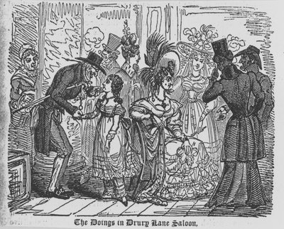 Gjerningene i en Drury Lane-salong av English School