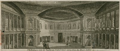 Inngangen til Pantheon, Oxford Street, London, hentet fra musikkgalleriet av English School