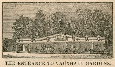 Inngangen til Vauxhall Gardens, London av English School