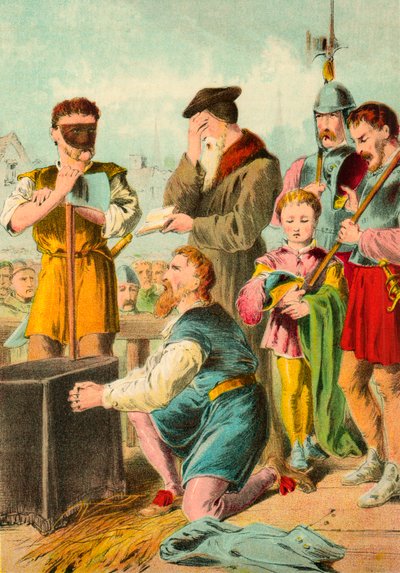 Henrettelsen av hertugen av Somerset av English School