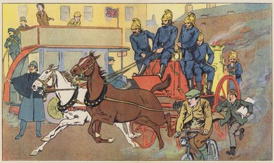 Die Feuerwehr eilt zur Rettung von English School