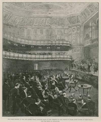 Den første konserten i den nye Queens Hall, Langham Place av English School