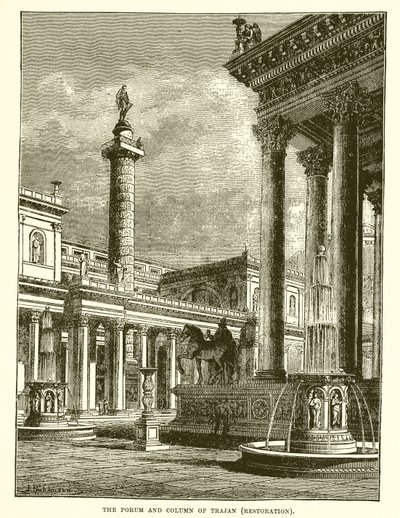 Das Forum und die Säule des Trajan von English School