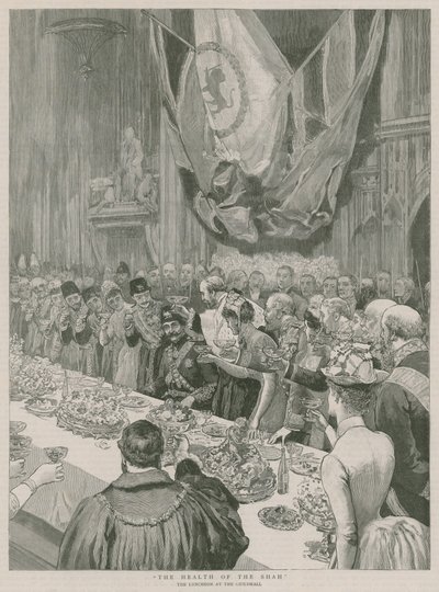 Shahens helse; Lunsj på Guildhall, London av English School