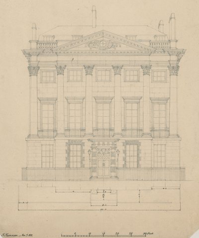 Huset til Mr Scotmother, Cavendish Square, London av English School