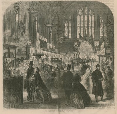 Industriutstillingen i Guildhall, London av English School
