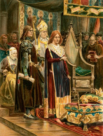 Edvard IIIs investitur med palliet (fargelitografi) av English School