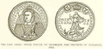 Den siste store medaljen som ble slått for å feire Elizabeths triumfer, 1602 av English School