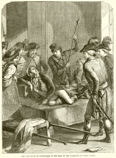 De siste timene av Robespierre i hallen til komiteen for offentlig sikkerhet av English School