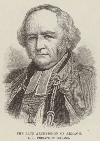 Den avdøde erkebiskopen av Armagh, Lord Primate of Ireland (gravering) av English School