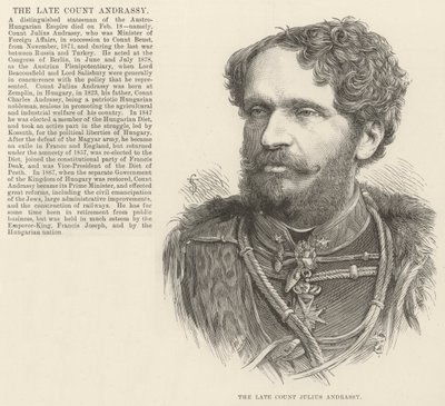 Den avdøde grev Julius Andrassy (gravering) av English School