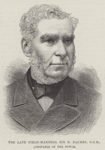 Der verstorbene Feldmarschall Sir R. Dacres, GCB, Konstabler des Towers von English School