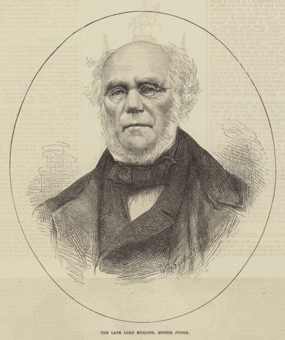 Avdøde Lord Kinloch, Scotch Judge (gravering) av English School