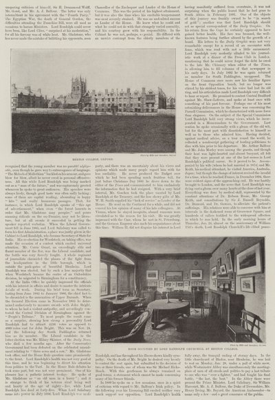 Avdøde Lord Randolph Churchill (gravering) av English School
