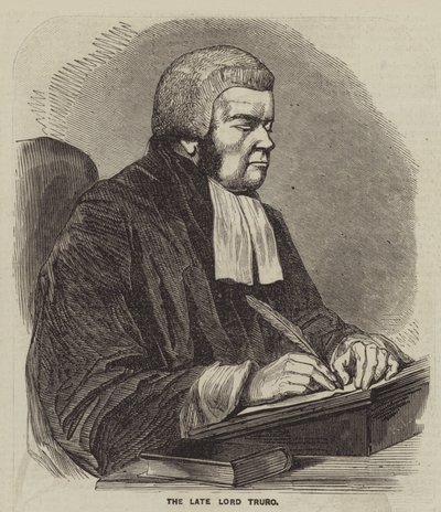 Den avdøde Lord Truro (gravering) av English School