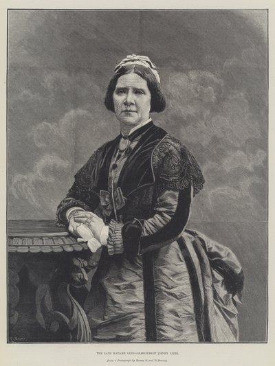 Avdøde Madame Lind-Goldschmidt, Jenny Lind (gravering) av English School