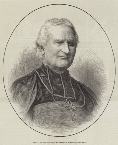 Avdøde Monseigneur Dupanloup, biskop av Orleans (gravering) av English School
