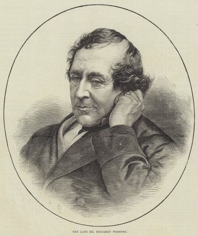 Avdøde herr Benjamin Webster (gravering) av English School