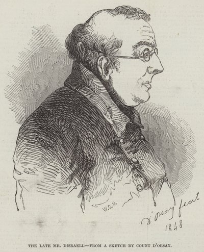 Avdøde Mr Disraeli (gravering) av English School