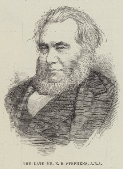 Avdøde Mr E B Stephens, ARA (gravering) av English School