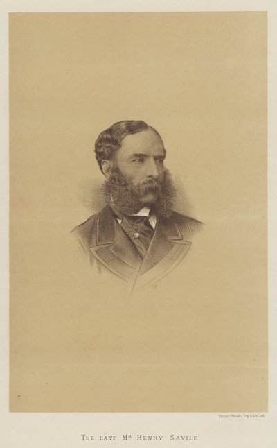 Avdøde Mr Henry Savile (litho) av English School