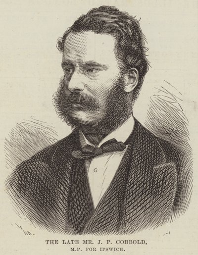 Avdøde Mr J P Cobbold, MP for Ipswich (gravering) av English School