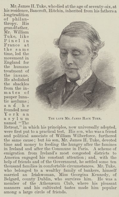 Avdøde herr James Hack Tuke (gravering) av English School