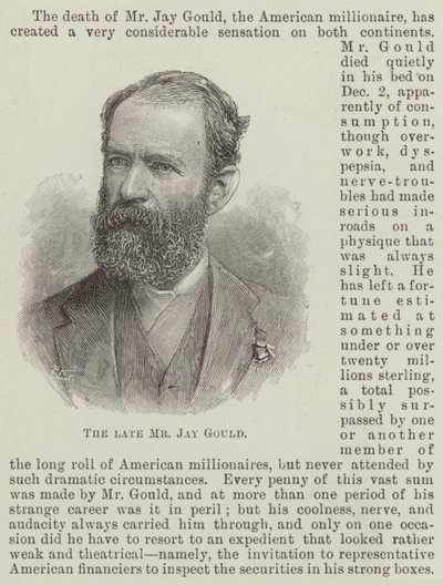 Avdøde Mr Jay Gould (gravering) av English School