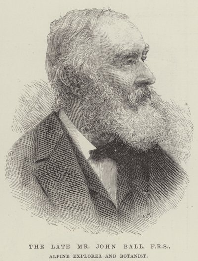 Avdøde Mr John Ball, FRS, Alpine Explorer og botaniker (gravering) av English School