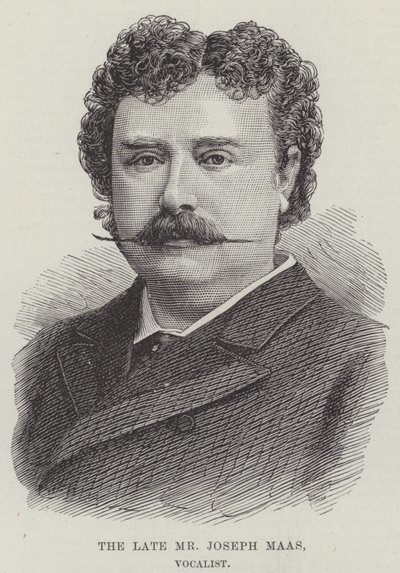 Avdøde Joseph Maas, vokalist (gravering) av English School