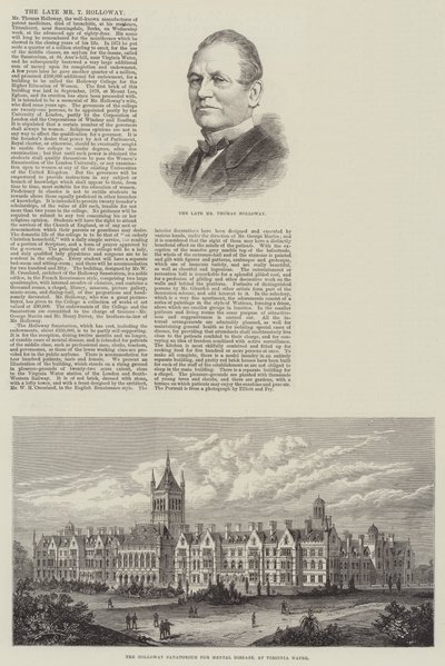 Avdøde Mr T Holloway (gravering) av English School