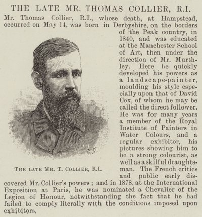 Avdøde Mr Thomas Collier, RI (gravering) av English School