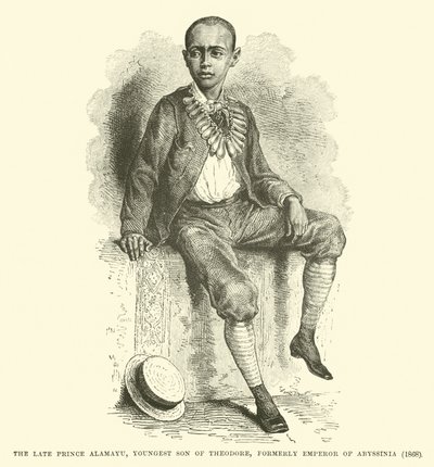 Den avdøde prins Alamayu, yngste sønn av Theodore, tidligere keiser av Abyssinia, 1868 av English School