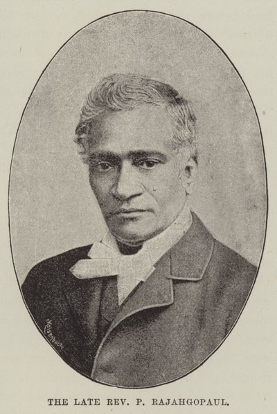 Avdøde pastor P Rajahgopaul (gravering) av English School