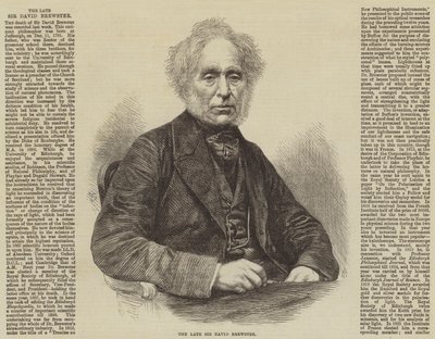Avdøde Sir David Brewster (gravering) av English School