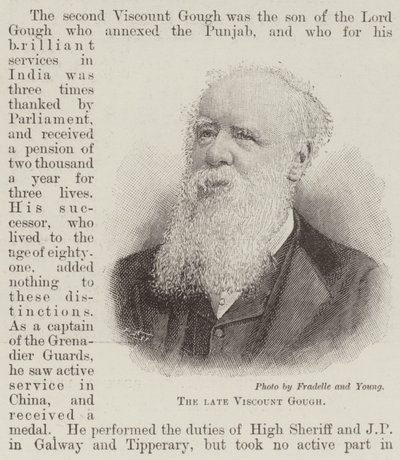 Den avdøde Viscount Gough (gravering) av English School
