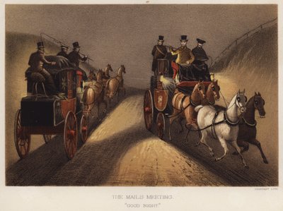 E-postmøtet, "god natt" (farge litho) av English School