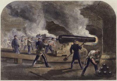Hovedbatteriet ved Fort Sumter av English School