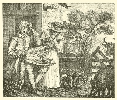 Mannen og gåsen hans (gravering) av English School