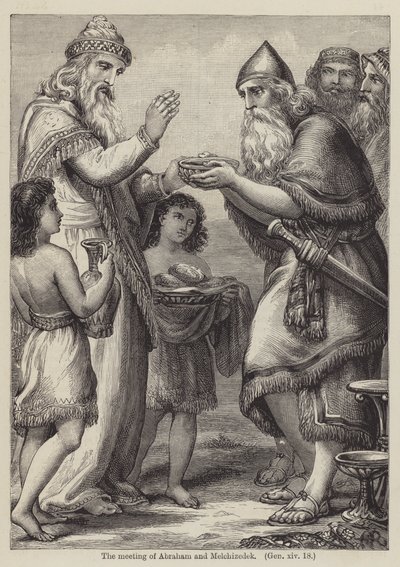 Møtet mellom Abraham og Melkisedek, 1. Mosebok XIV av English School